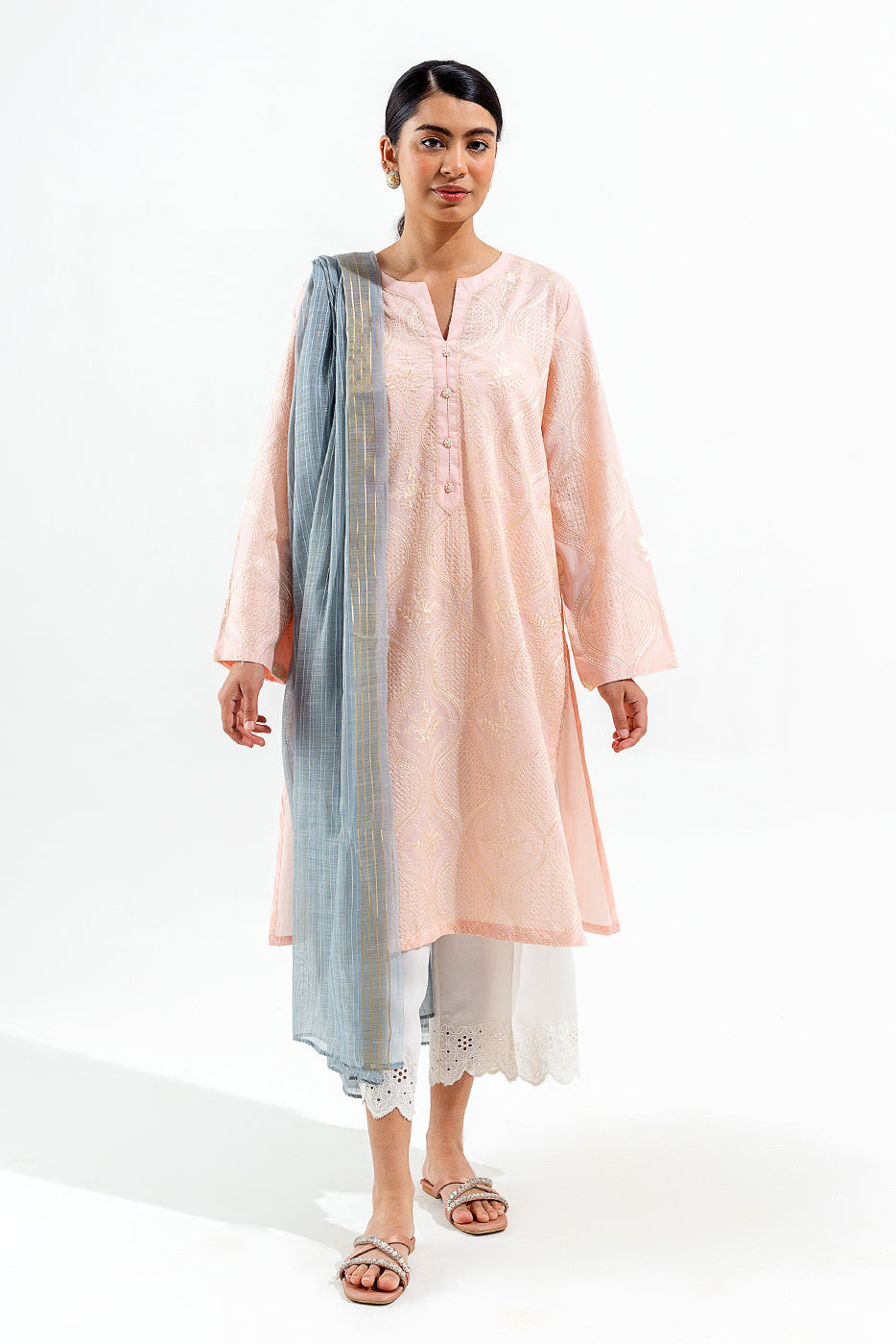 2 Piece Embroidered Dyed Lawn Suit (Luxury Pret)