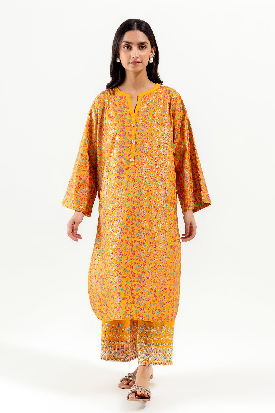2 Piece Printed Silk Suit (Luxury-Pret)