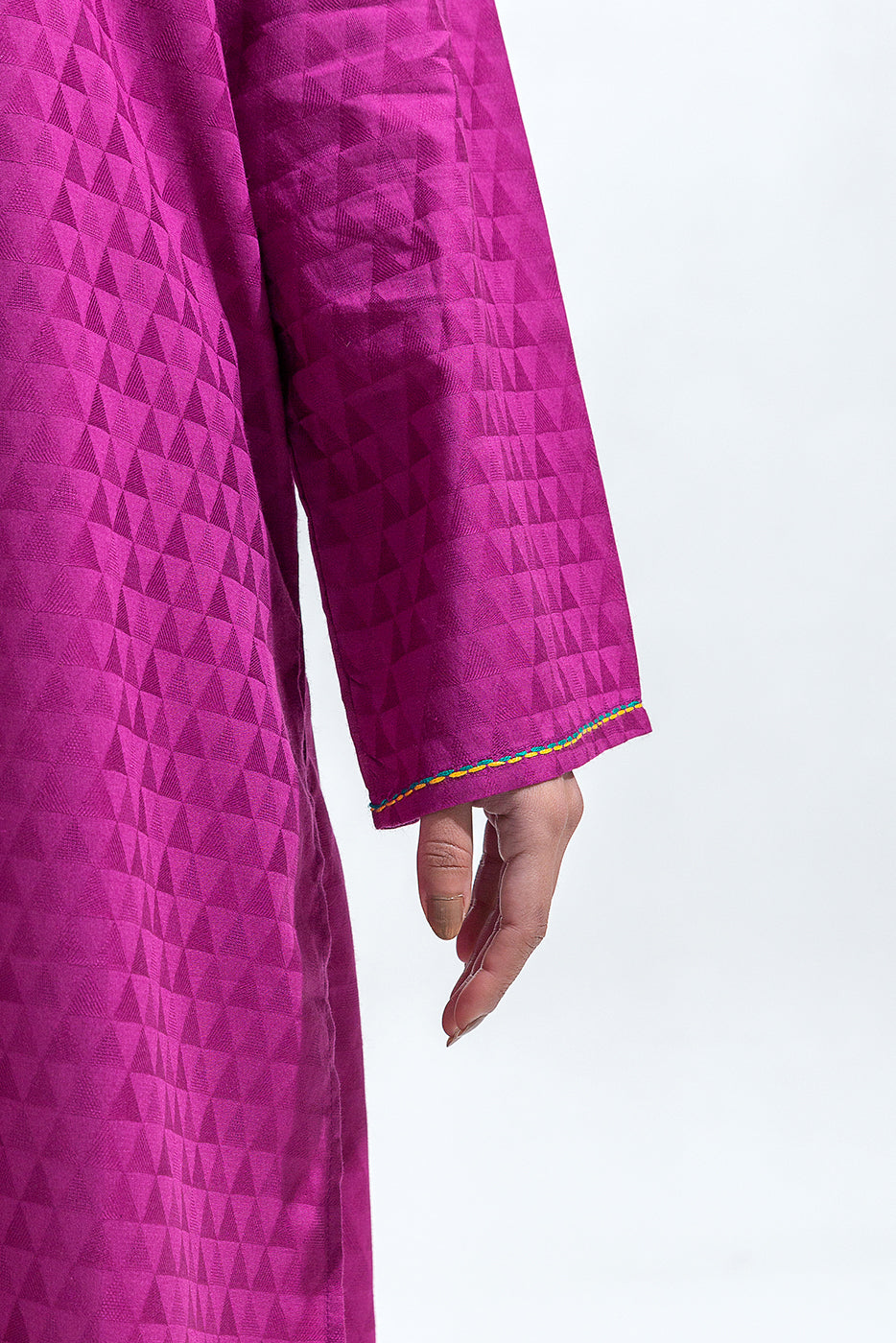 2 Piece Embroidered Self Jacquard Suit (Pret)