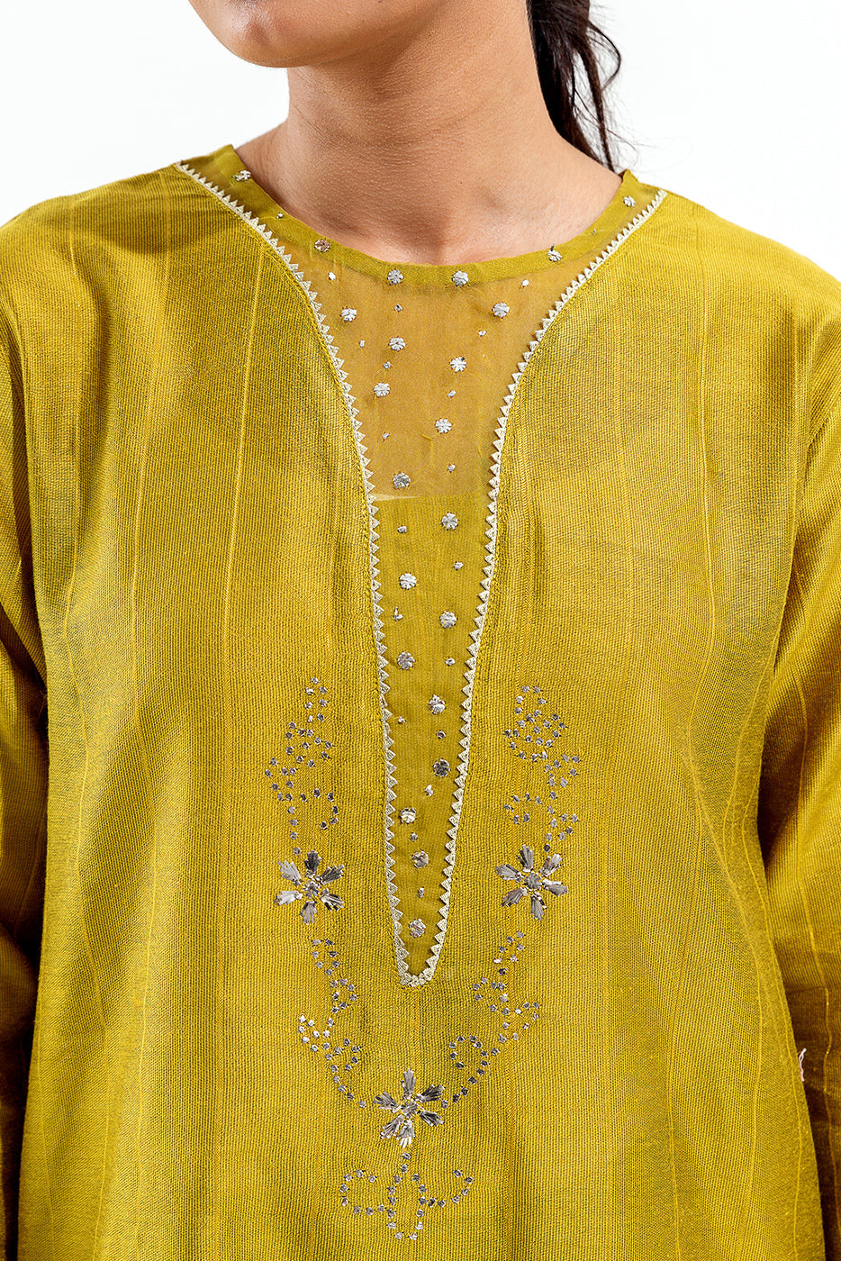2 Piece Embroidered Two Tone Suit (Luxury Pret)