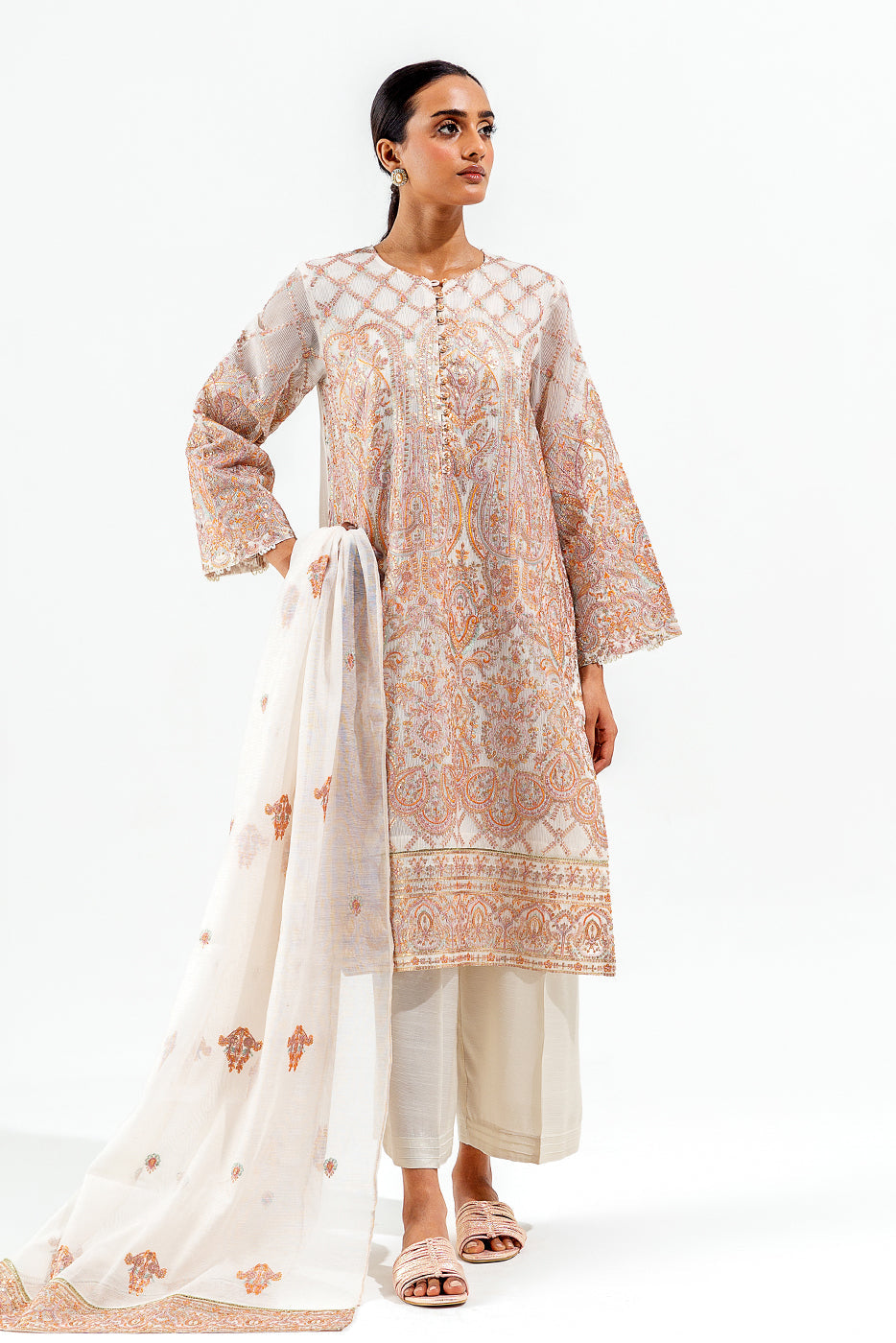 3 Piece Embroidered Missouri Net Suit (Luxury Pret)