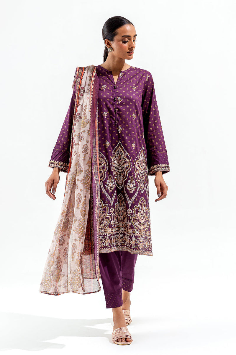 3 Piece Embroidered Lawn Suit (Luxury Pret)