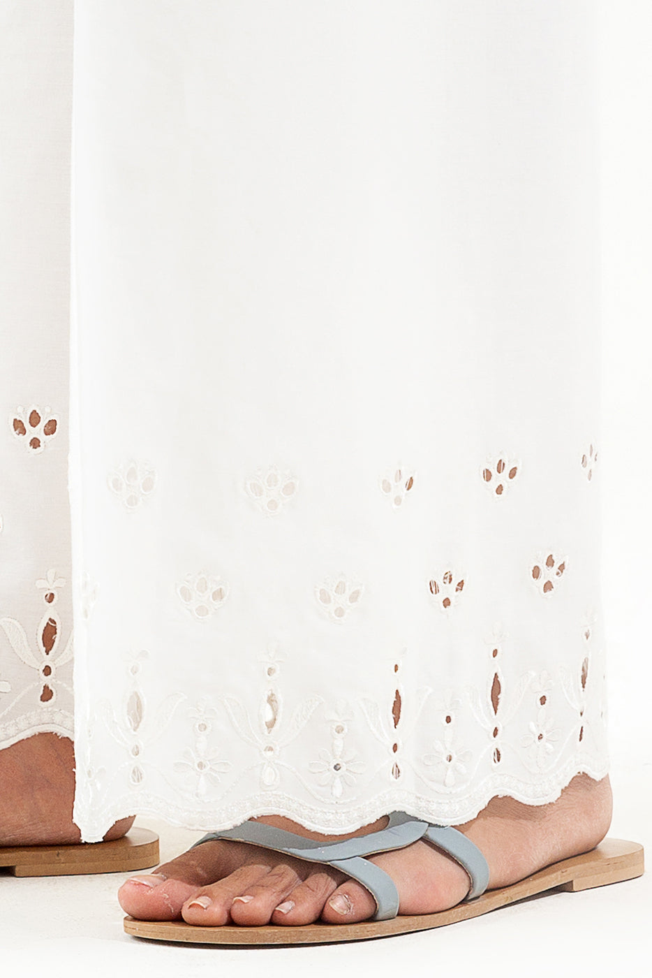Embroidered Culotte Pants