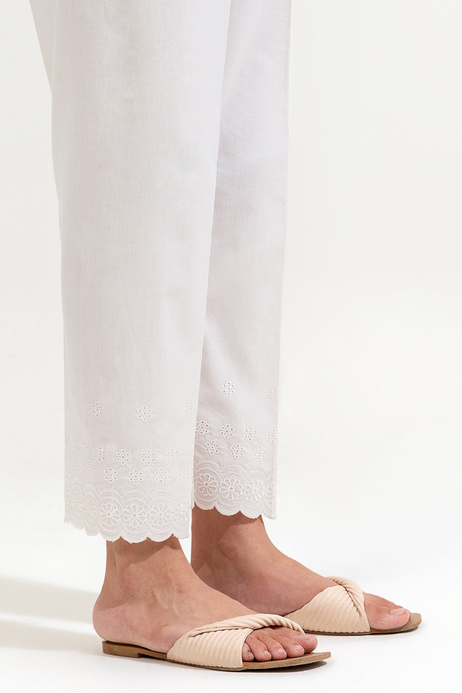 Embroidered Straight Pants