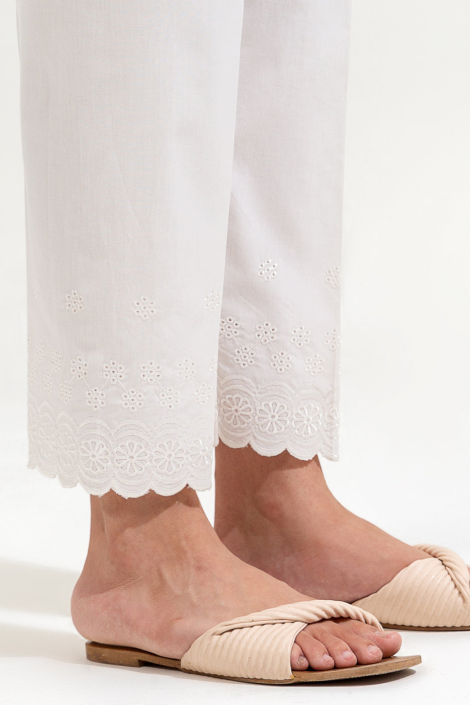 Embroidered Straight Pants