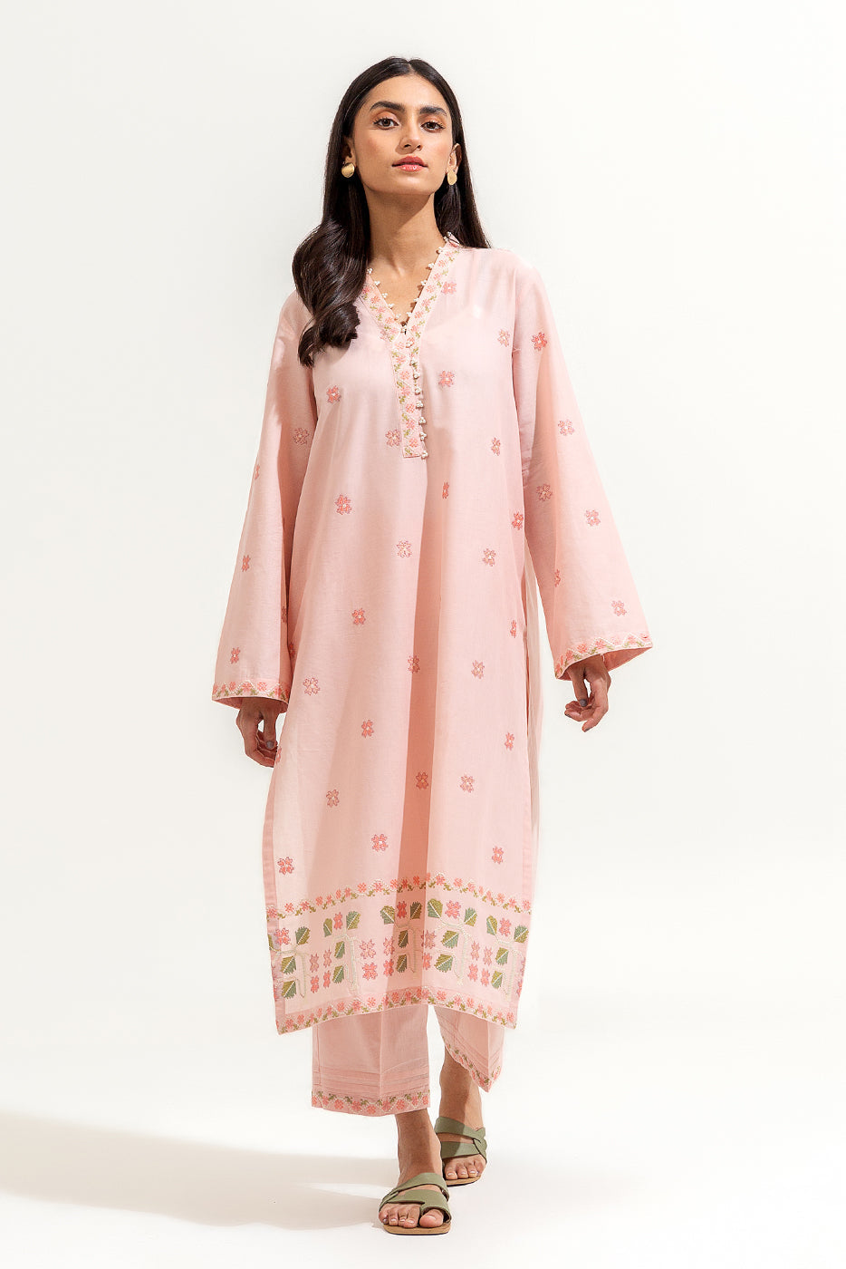 2 Piece Embroidered Lawn Suit (Pret)