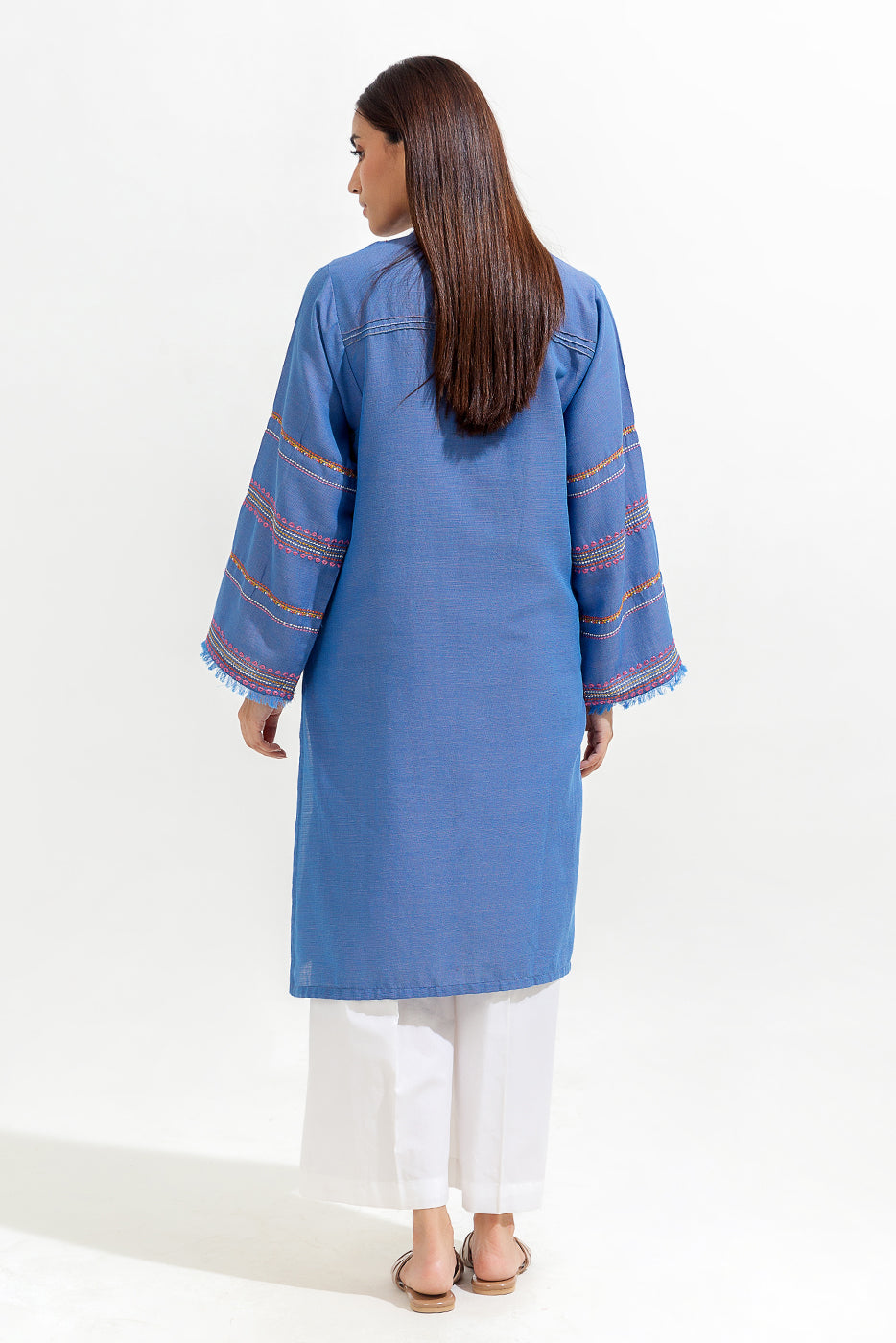 Embroidered Yarn Dyed Shirt (Pret)