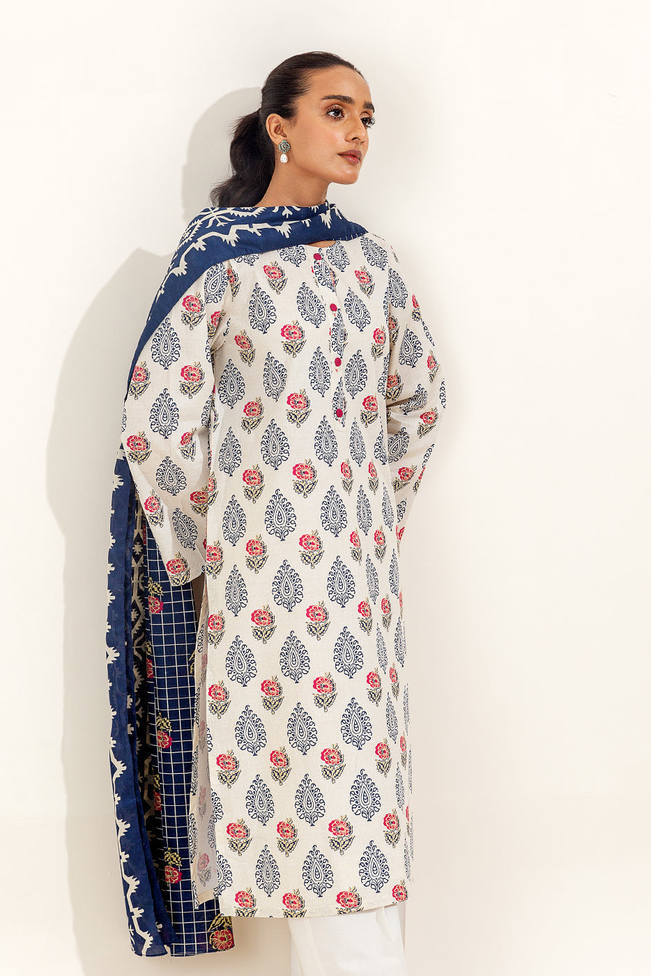2 Piece Printed Suit-Pale Bliss (Unstitched)