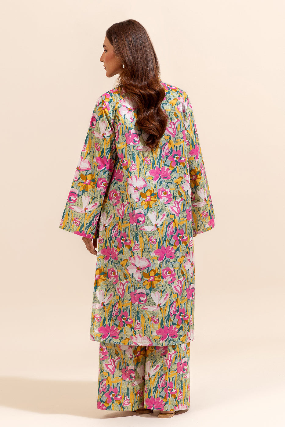 2 Piece Printed Lawn Suit-Peony Garland (Unstitched)