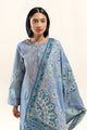 3 Piece Embroidered Lawn Suit-Pearl Grey (Unstitched)