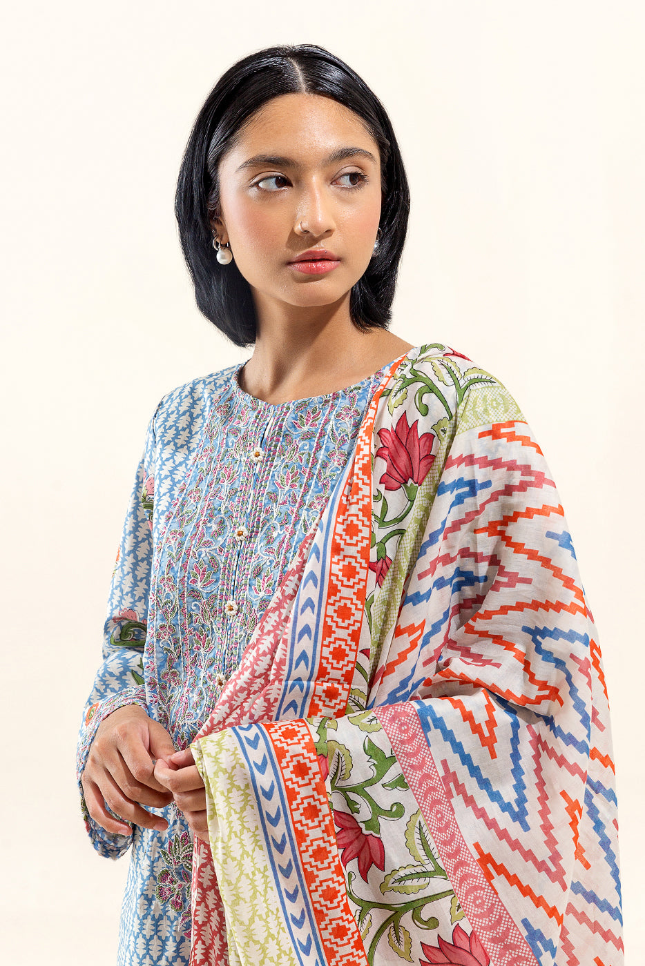 3 Piece Embroidered Lawn Suit-East Verve (Unstitched)