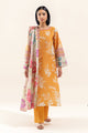 3 Piece Printed Lawn Suit-Tuscan Gold (Unstitched)