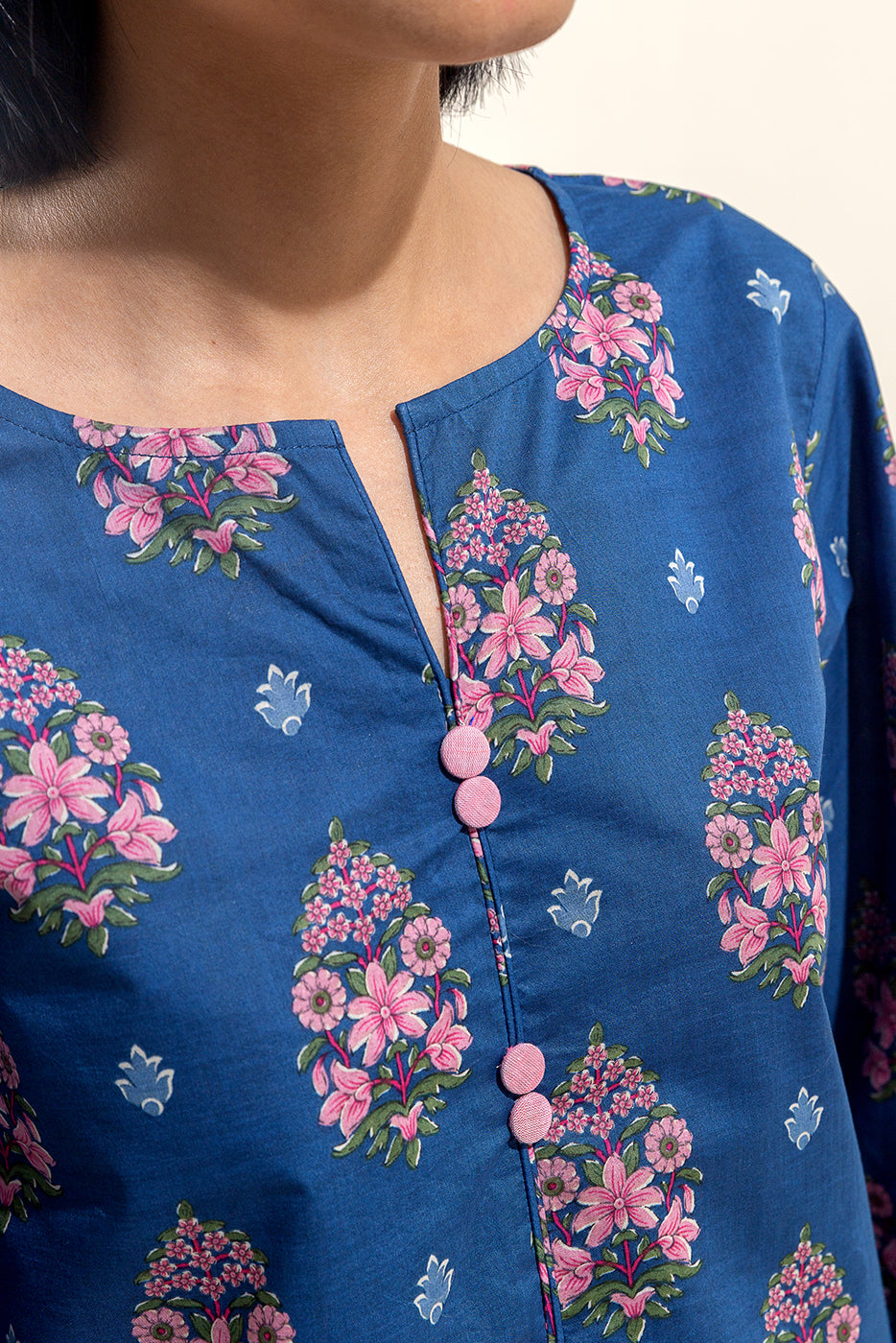 3 Piece Printed Lawn Suit-Aegean Bloom (Unstitched)