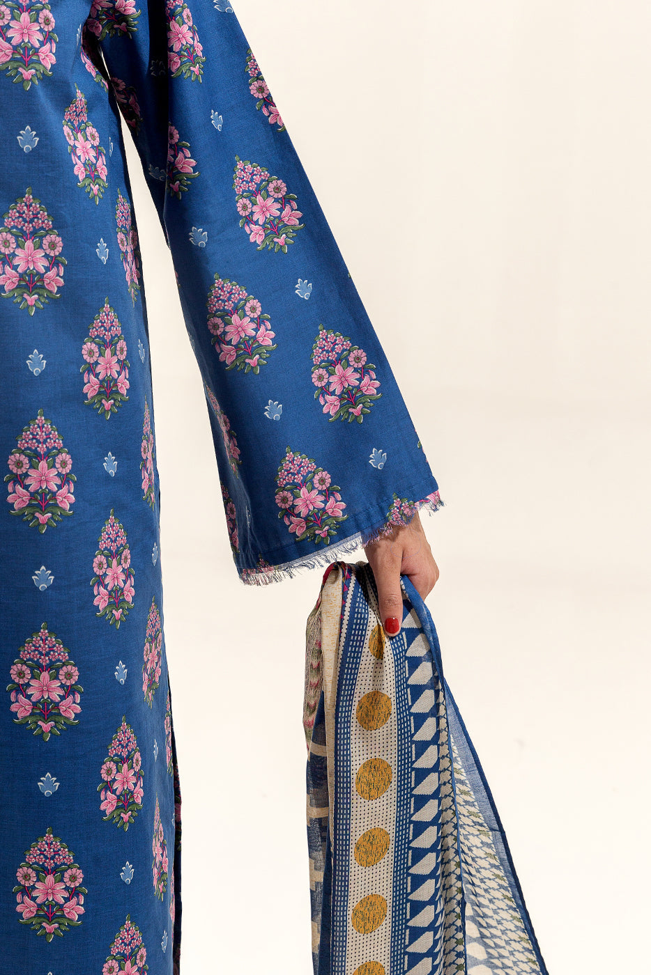 3 Piece Printed Lawn Suit-Aegean Bloom (Unstitched)