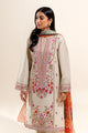 3 Piece Embroidered Lawn Suit-Crewel Bloom (Unstitched)