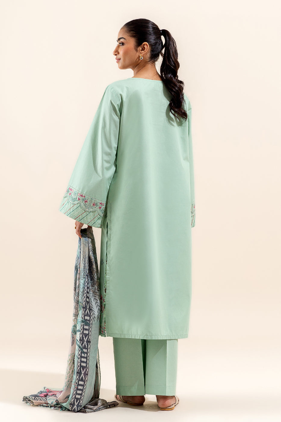 3 Piece Embroidered Lawn Suit-Wildflower Wonders (Unstitched)
