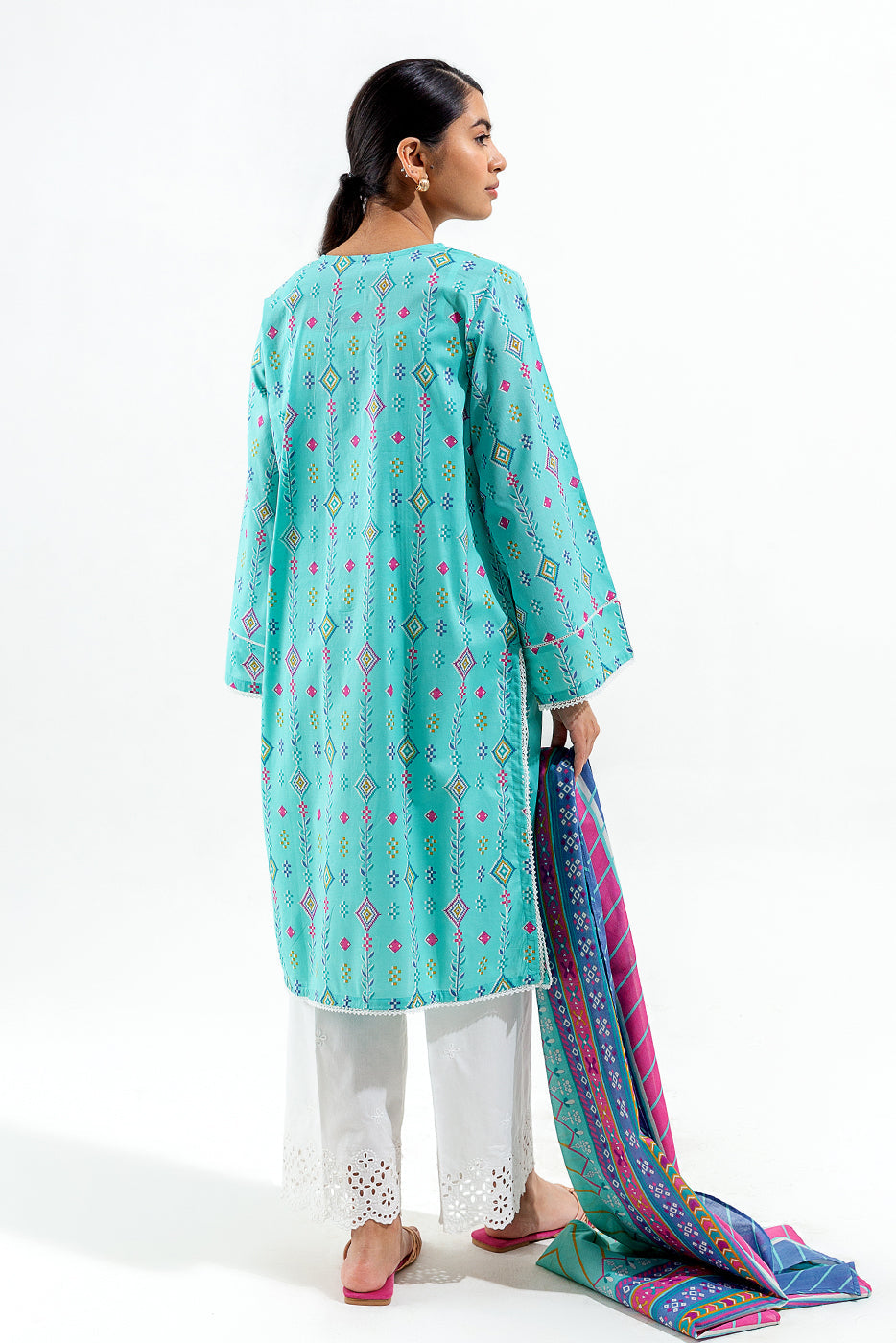 2 Piece Embroidered Lawn Suit (Pret)