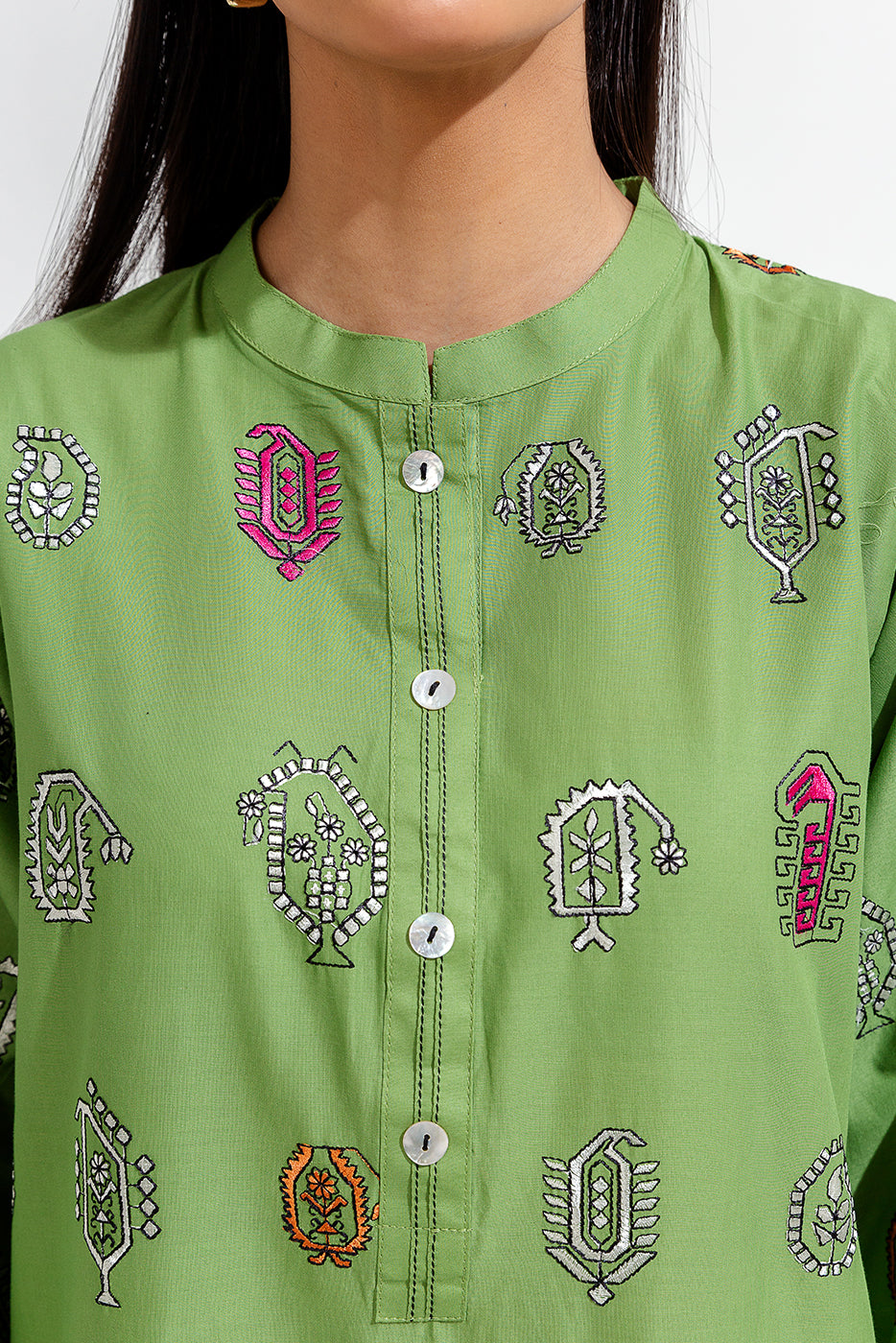 Embroidered Lawn Shirt (Pret)