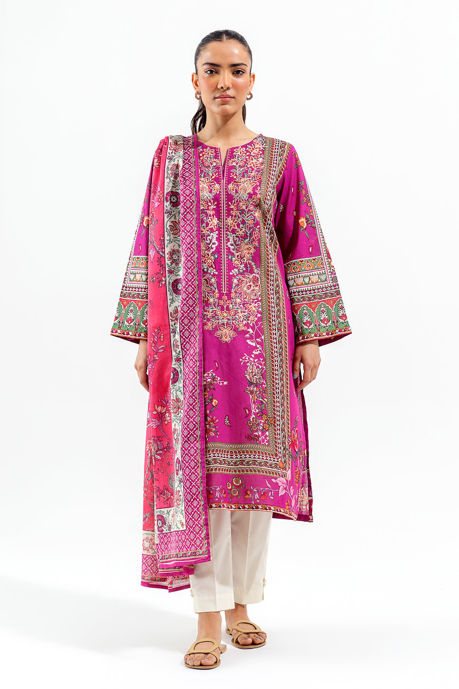 2 Piece Embroidered Lawn Suit (Luxury Pret)