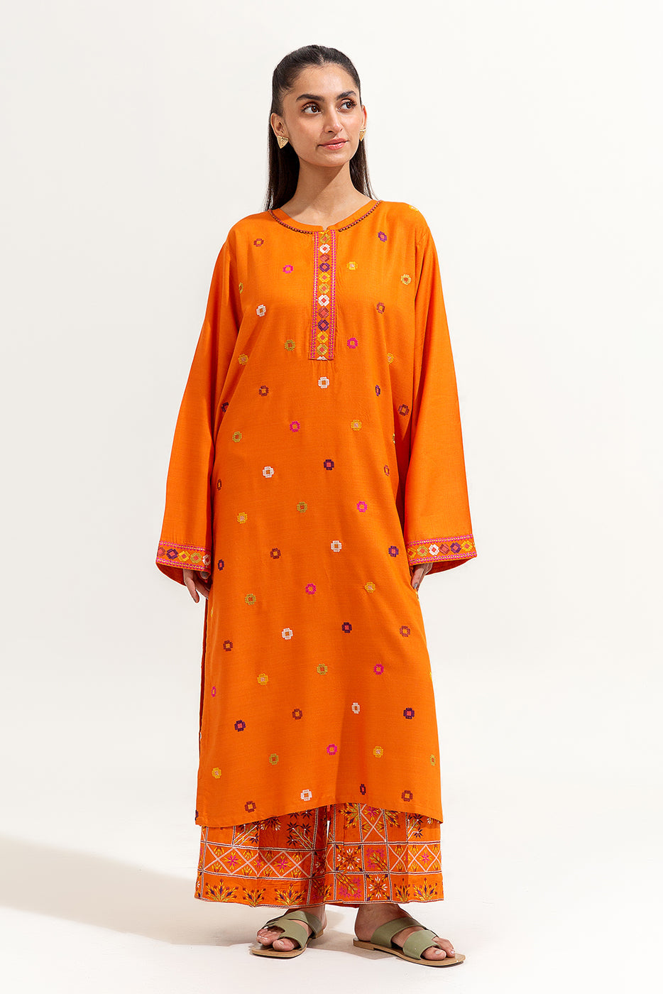 2 Piece Embroidered Viscose Suit (Pret)