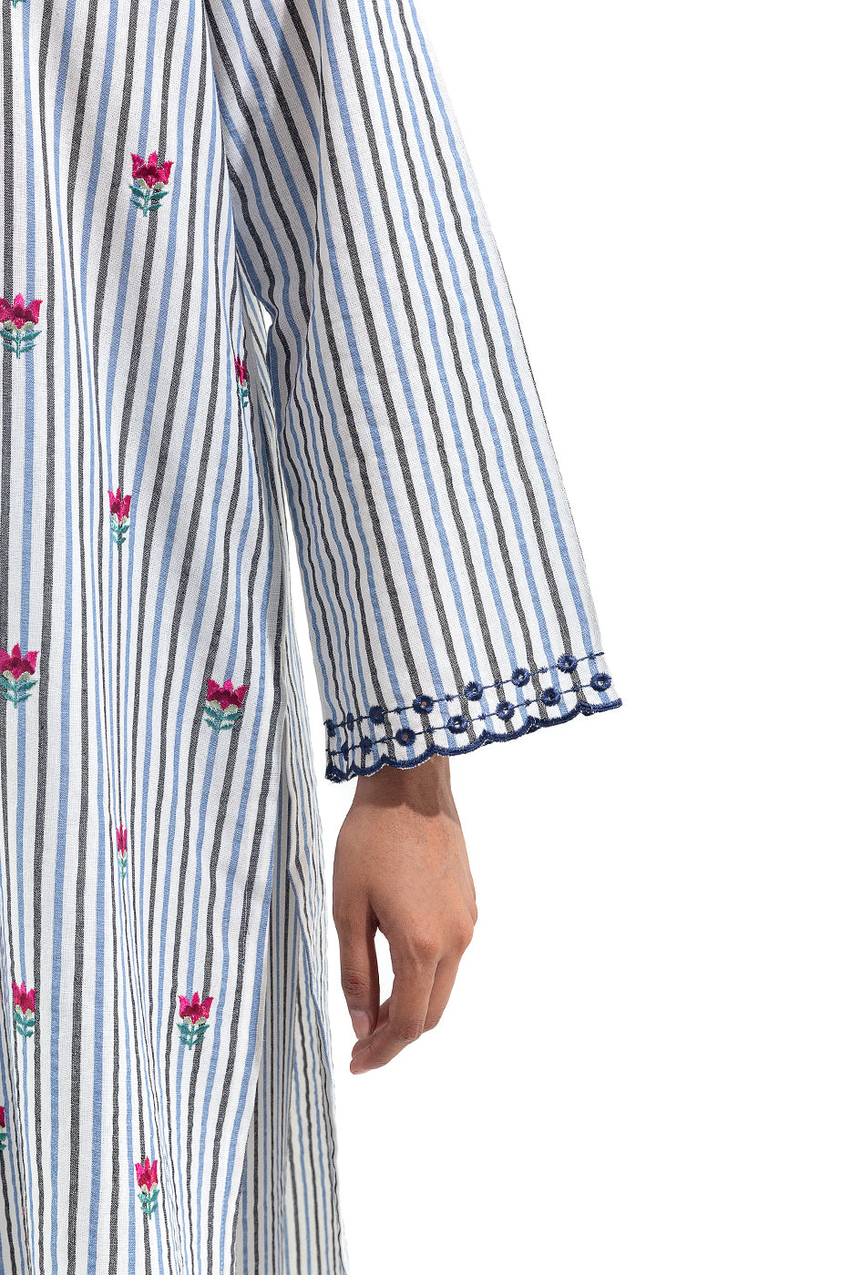 2 Piece Embroidered Yarn Dyed Suit (Pret)
