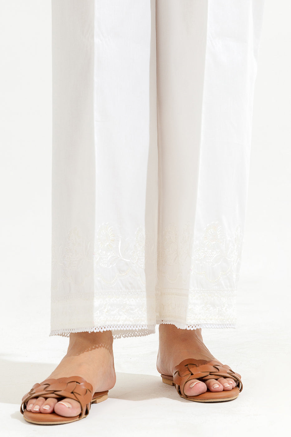 Embroidered Culotte Pants