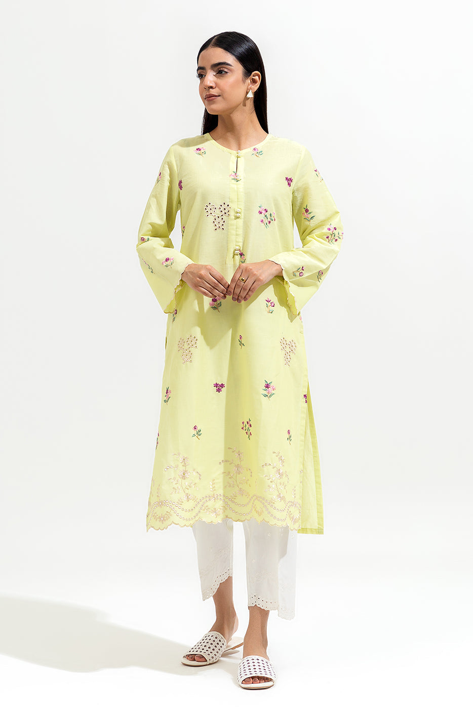 Embroidered Lawn Shirt (Pret)