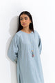 2 Piece Embroidered Slub Suit (Luxury-Pret)