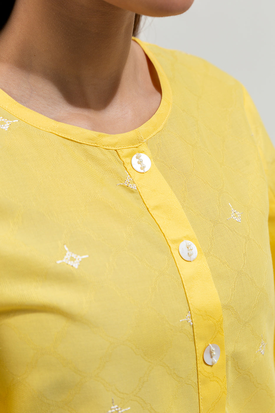 Embroidered Jacquard Top (Pret)