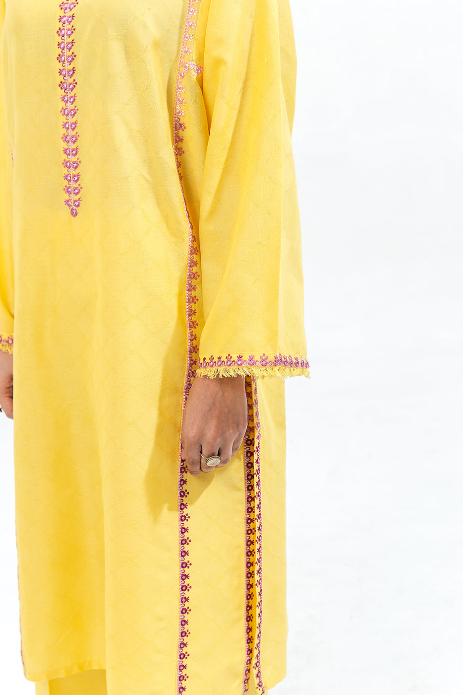 2 Piece Embroidered Jacquard Suit (Pret)