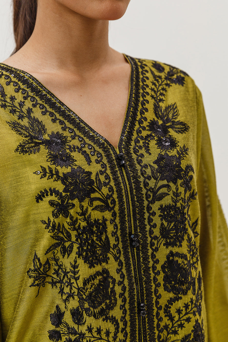 2 Piece Embroidered Two Tone Suit (Luxury-Pret)