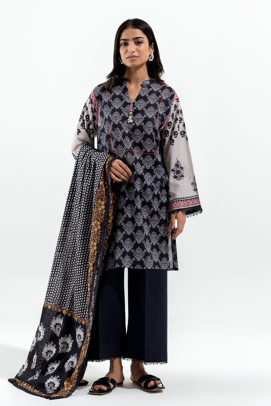 3 Piece Printed Lawn Suit (Pret)