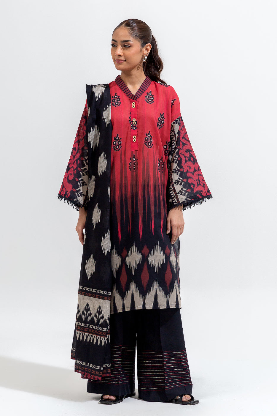 3 Piece Printed Lawn Suit (Pret)