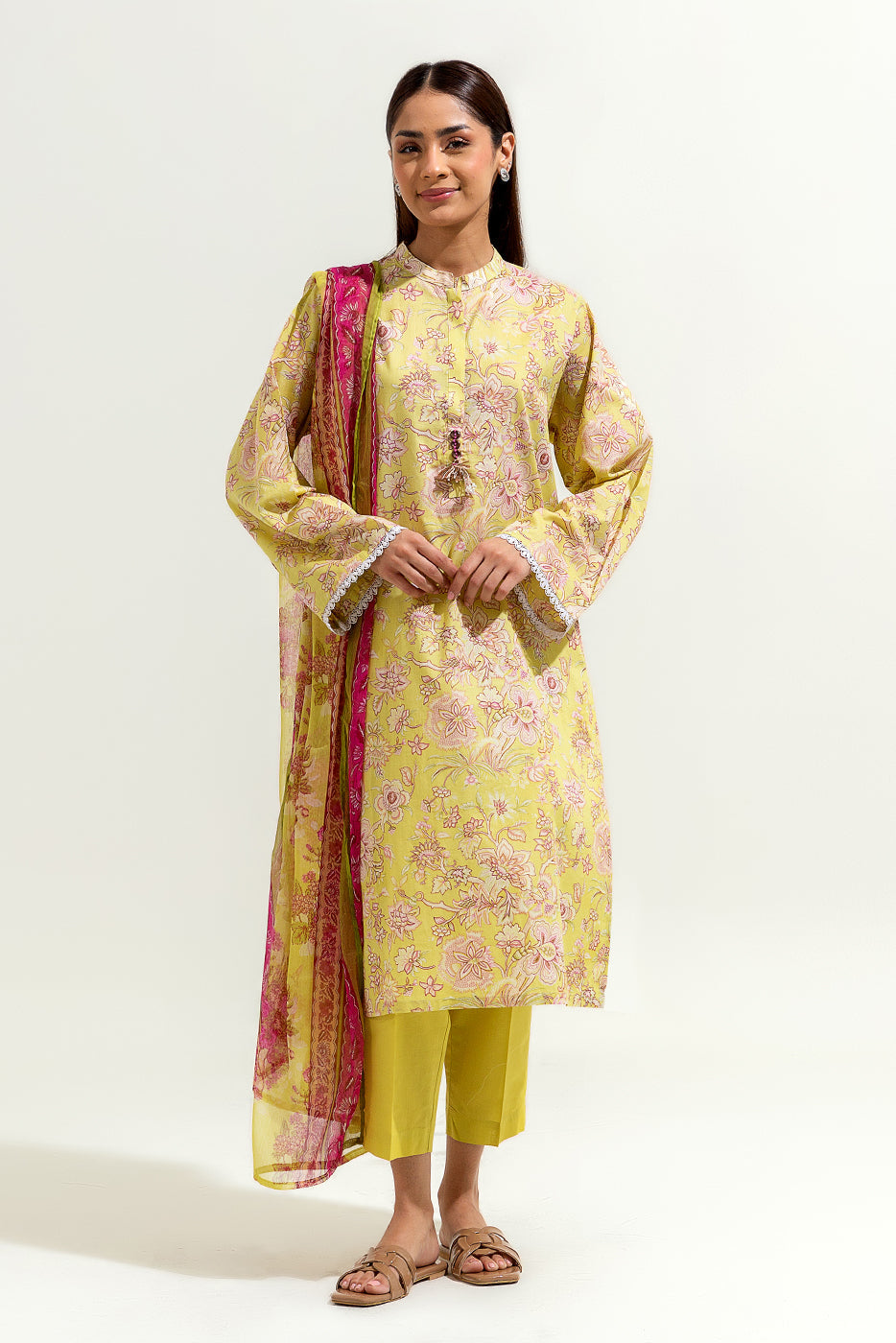 3 Piece Printed Lawn Suit (Pret)