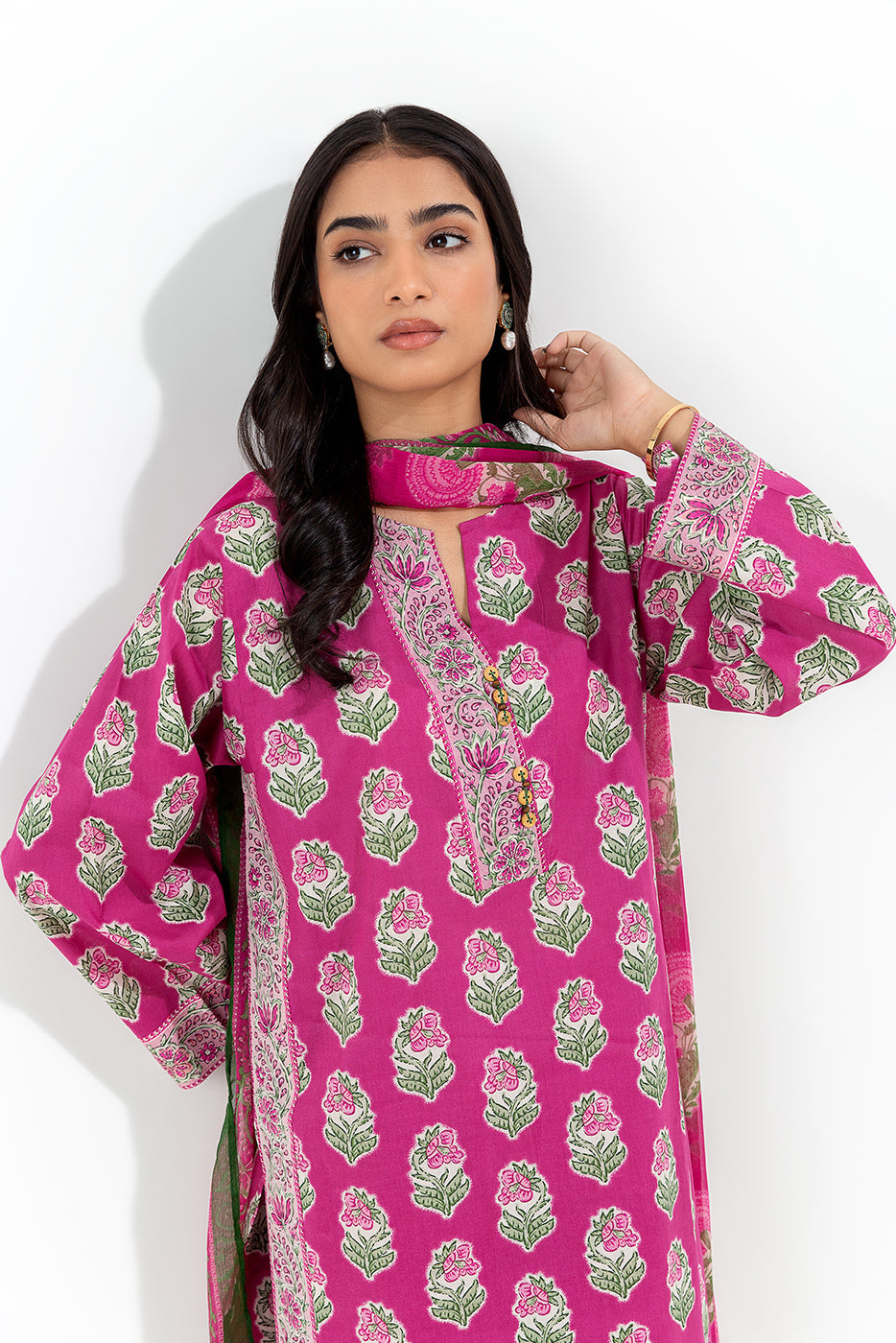 3 Piece Printed Lawn Suit (Pret)