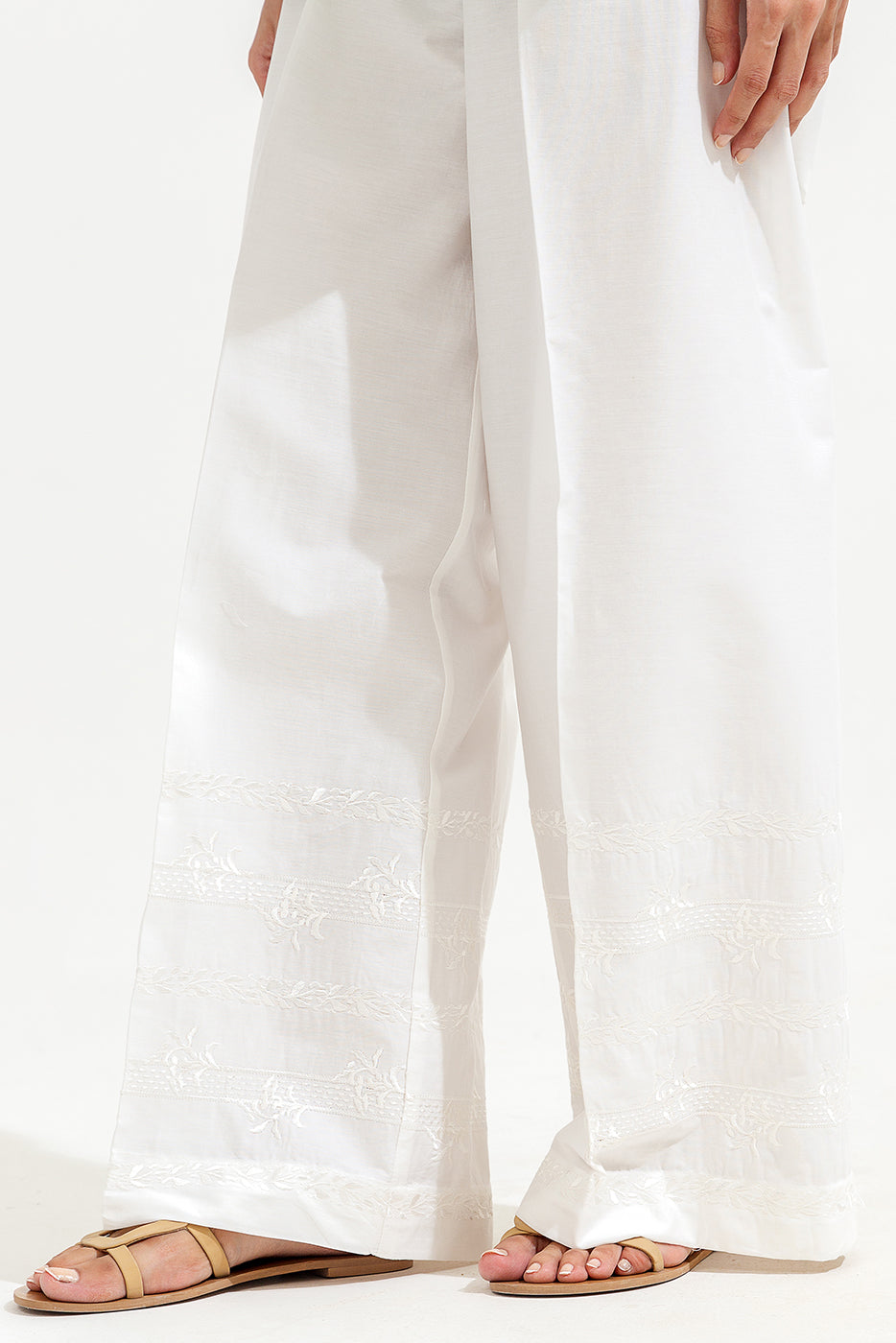 Embroidered Slack Pants
