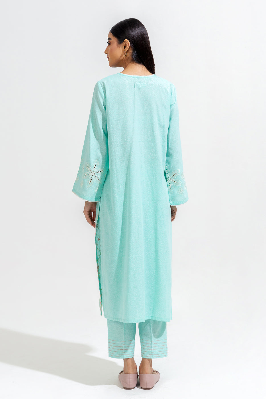 2 Piece Embroidered Karandi Suit (Pret)