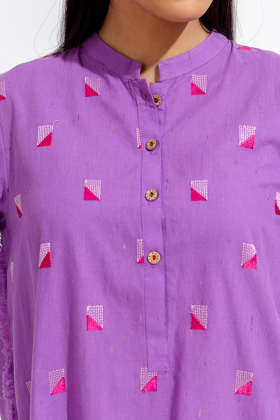 2 Piece Embroidered Multi Naps Suit (Pret)