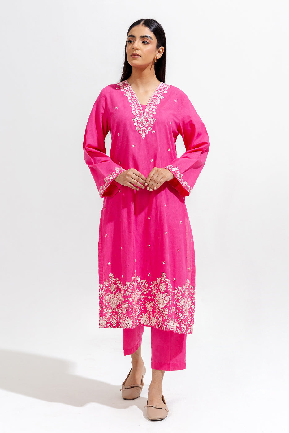 2 Piece Embroidered Multi Naps Suit (Pret)