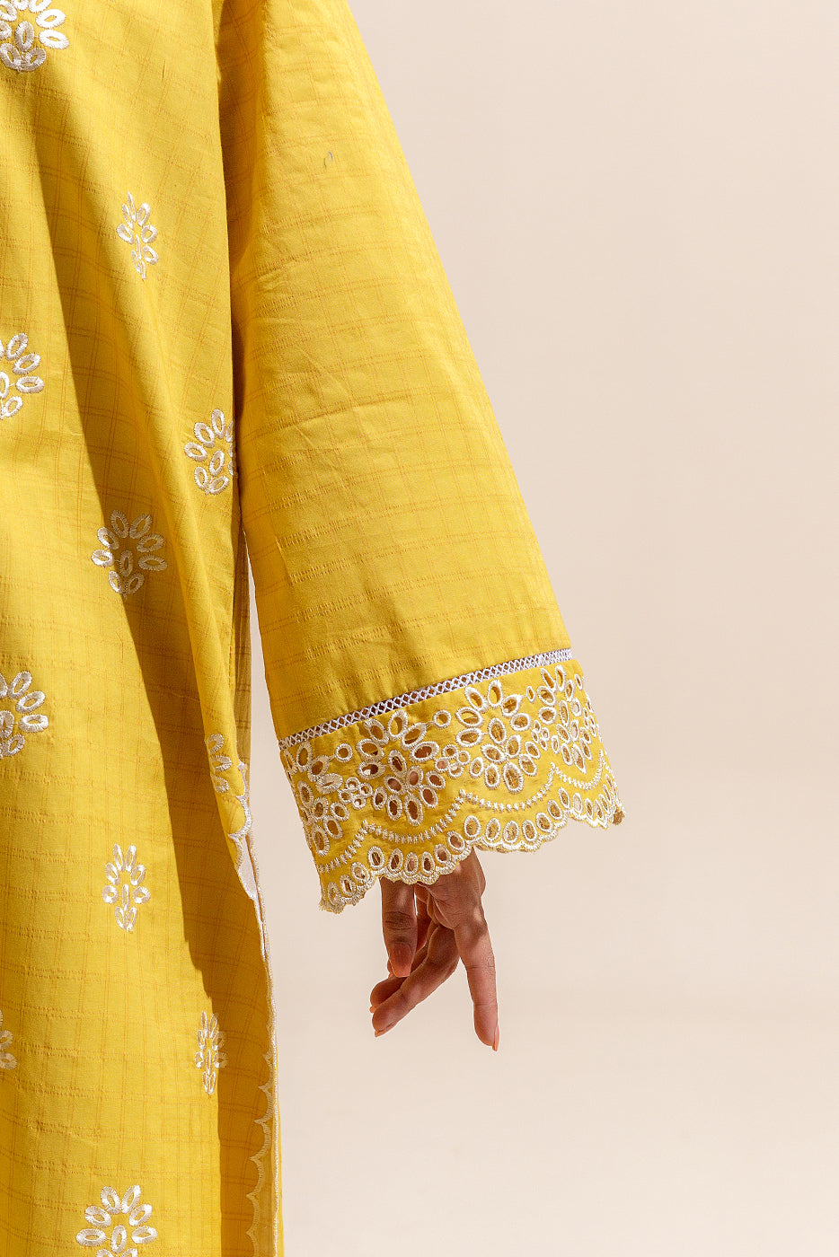 1 PIECE EMBROIDERED MISSURI  SHIRT-AMBER RADIANCE (UNSTITCHED)