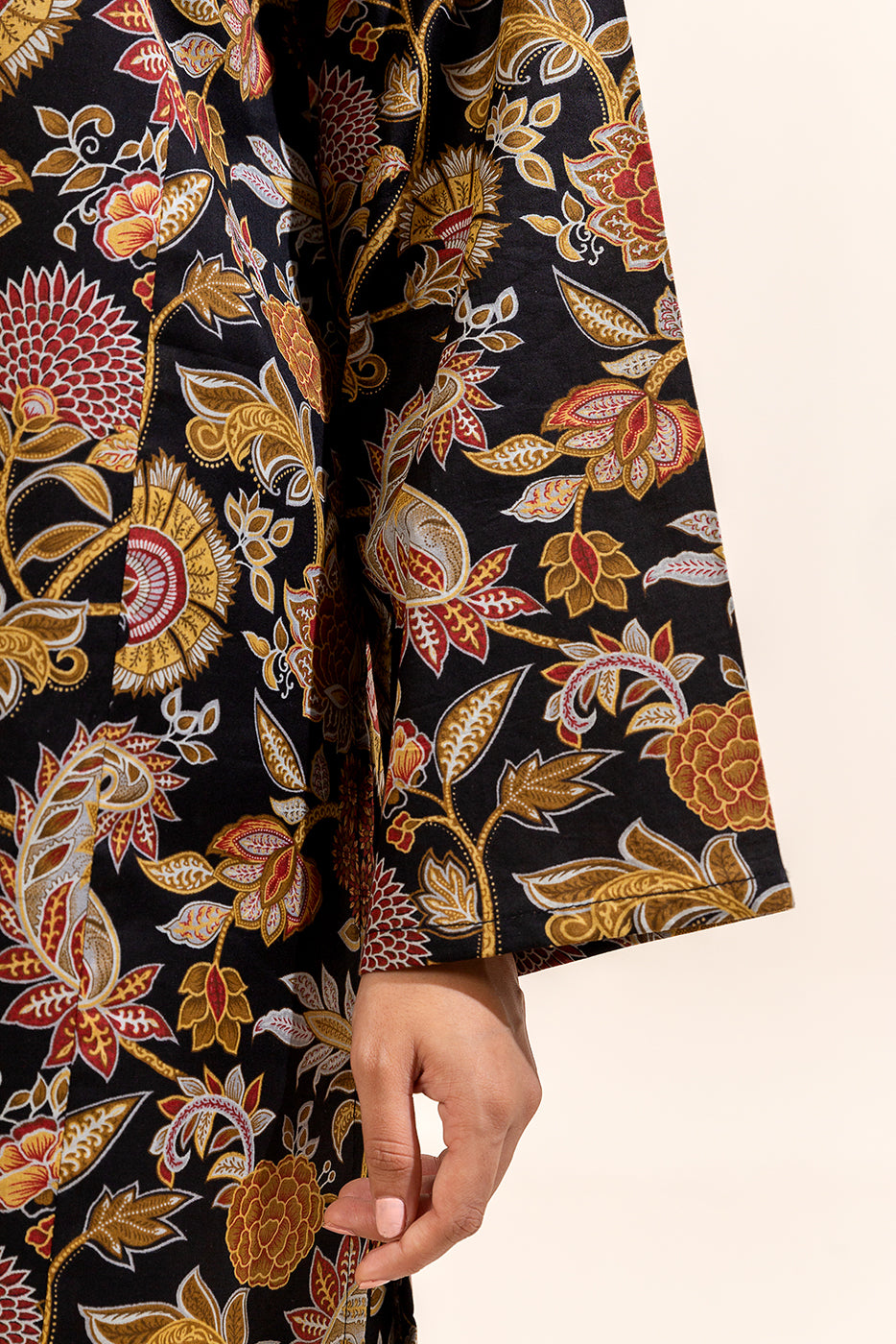 3 Piece Printed Lawn Suit-Ethnic Ink (Unstitched)