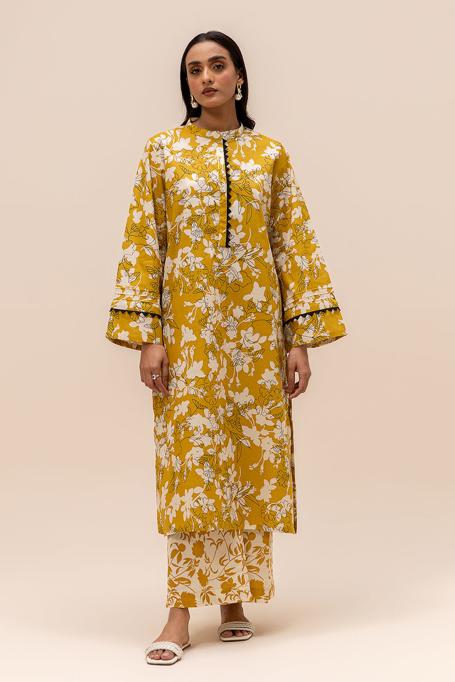 2 Piece Printed Lawn Suit-Dandelion Charm (Unstitched)