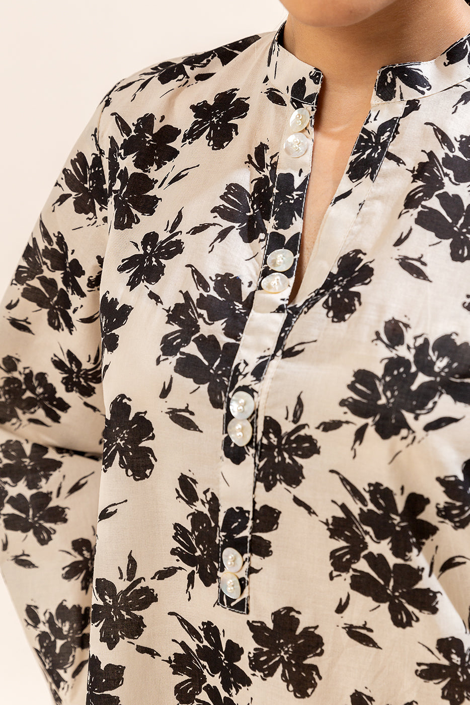 2 Piece Printed Lawn Suit-Porcelain Shadow (Unstitched)