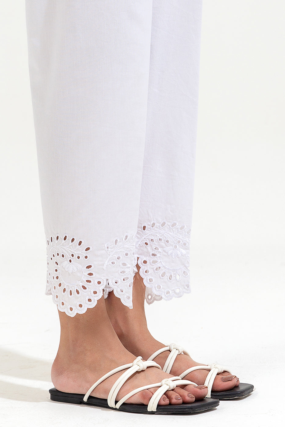 Embroidered Straight Pants