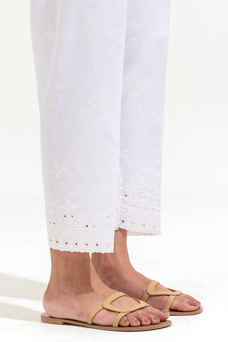 Embroidered Straight Pants