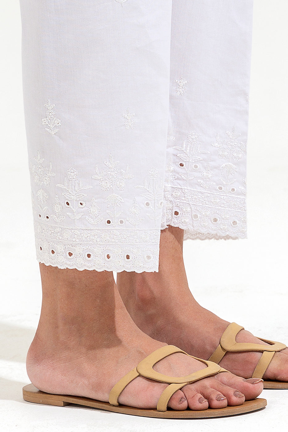 Embroidered Straight Pants