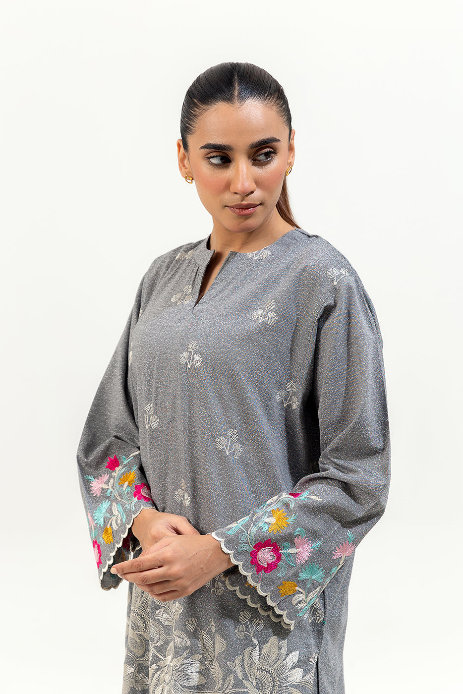 2 Piece Embroidered Karandi Suit (Pret)
