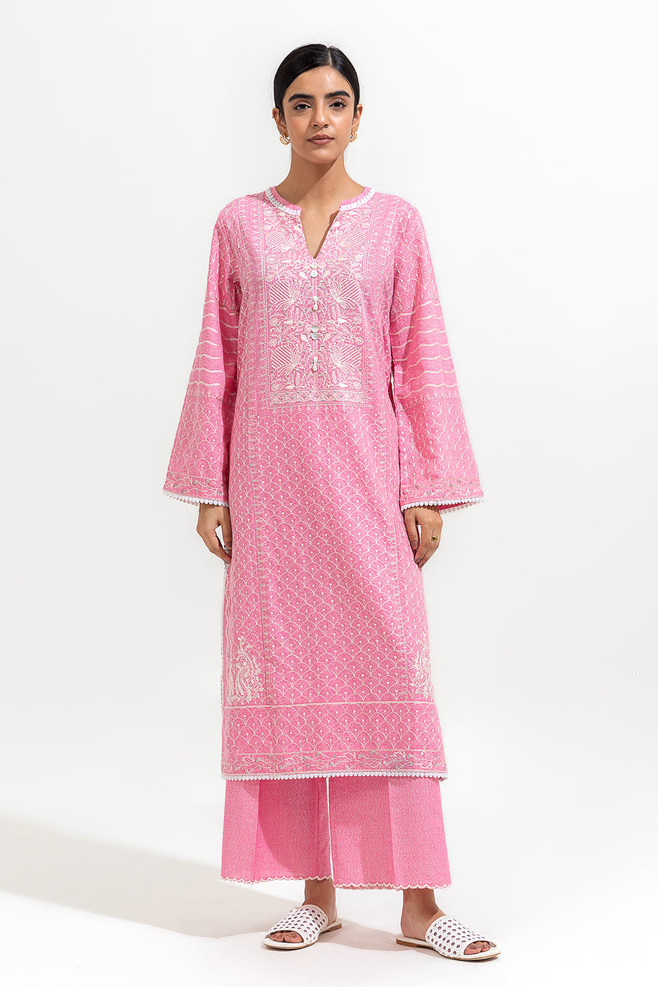 2 Piece Embroidered Karandi Suit (Pret)