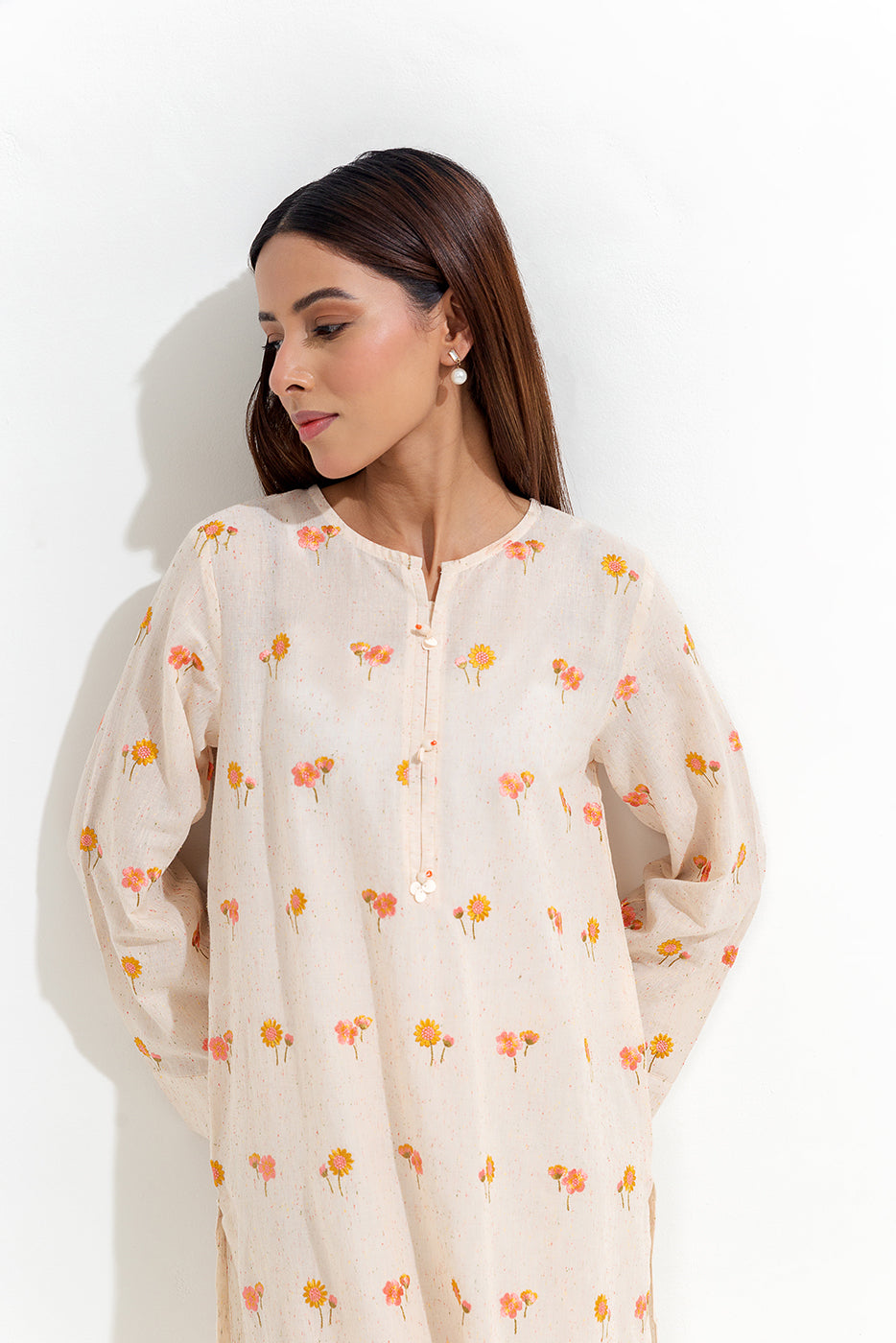 2 Piece Embroidered Multi Naps Suit (Pret)