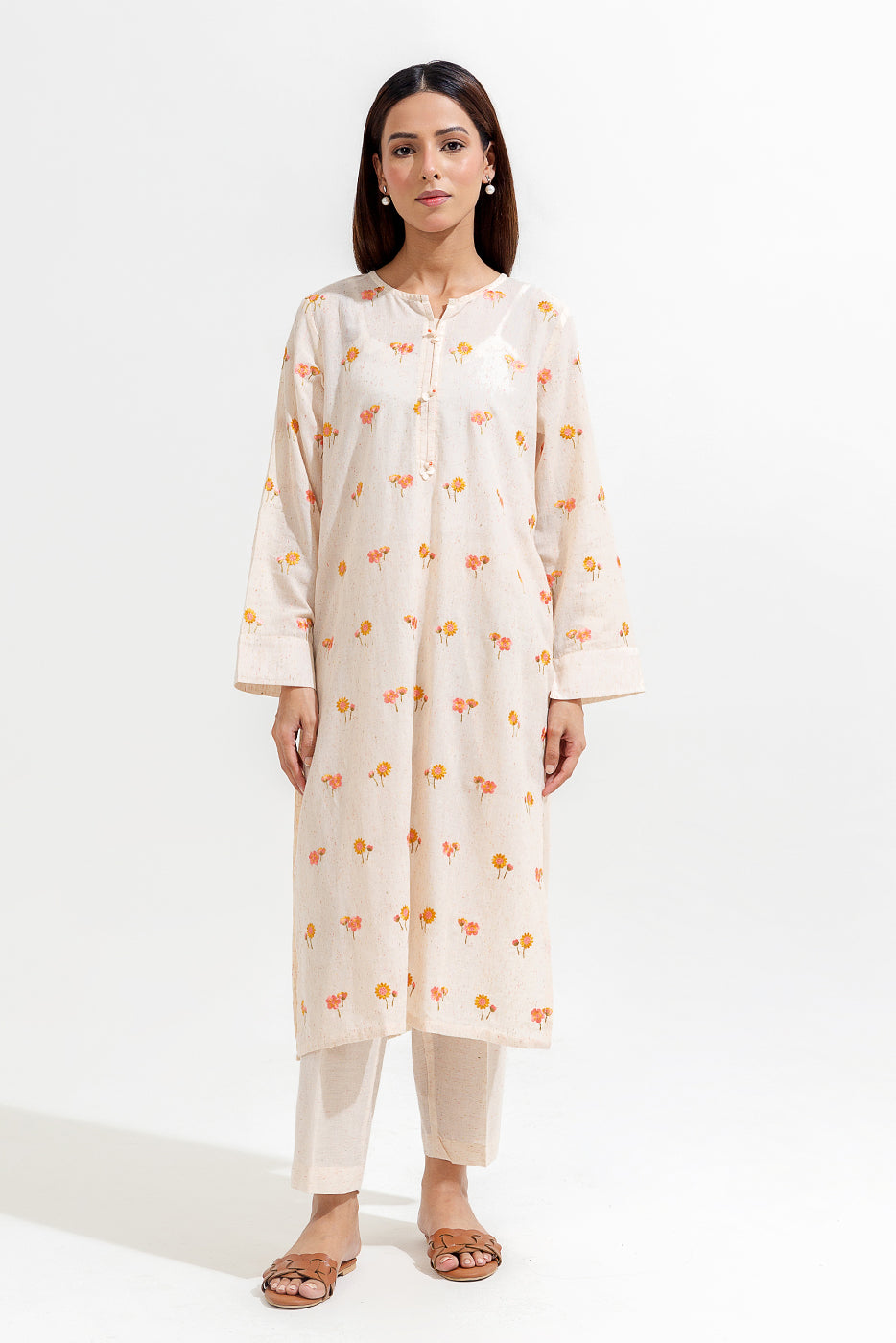 2 Piece Embroidered Multi Naps Suit (Pret)